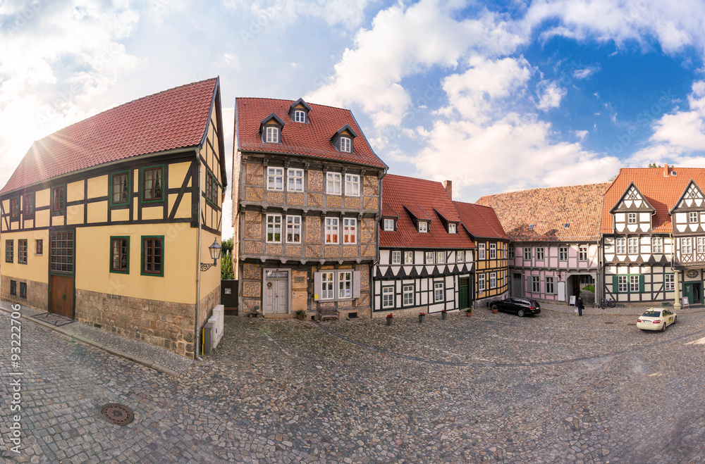 Alte deutsche Häuser in Quedlinburg