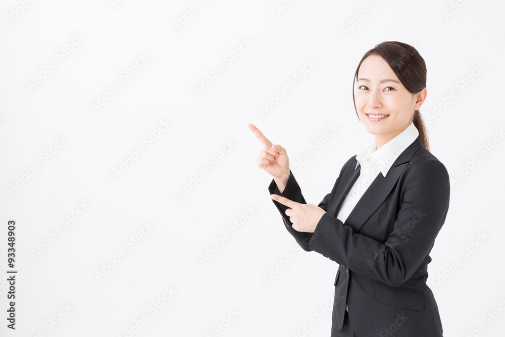 portrait of asian businesswoman isolated on white background