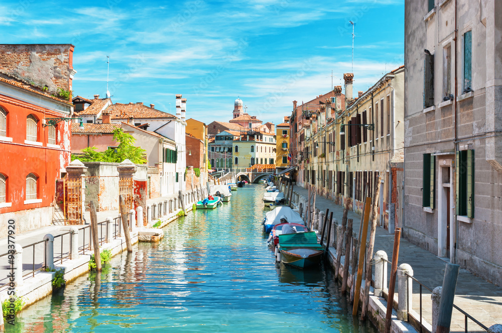 Canal in Venice, Italy.