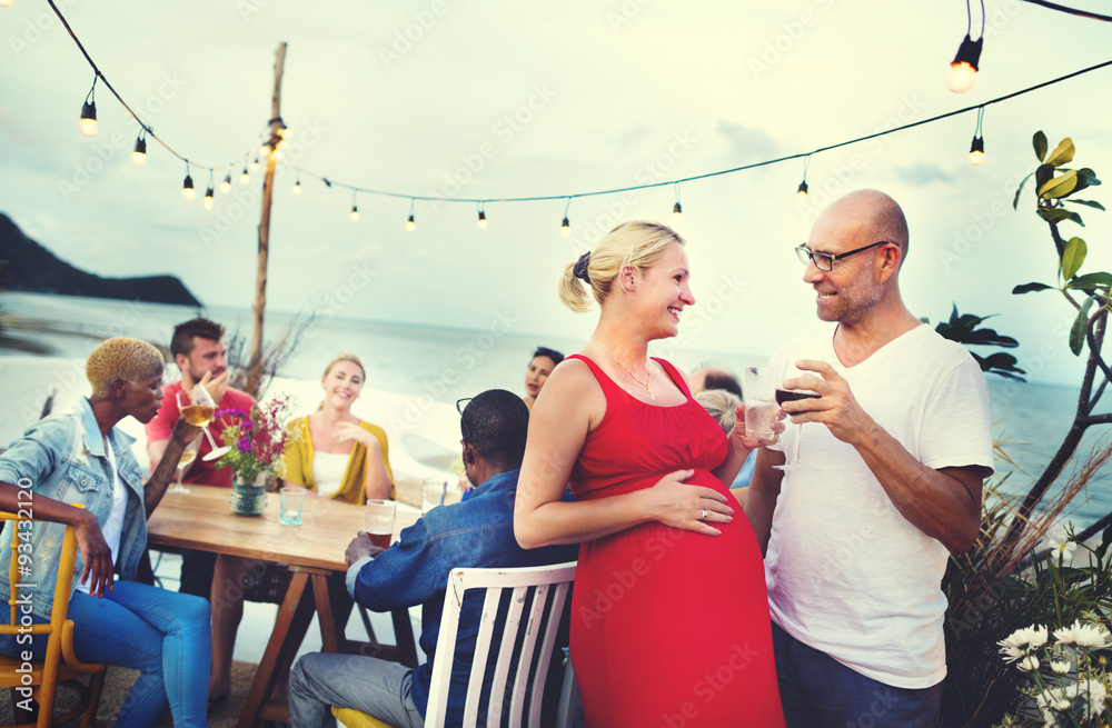 Diverse People Friends Hanging Out Drinking Concept