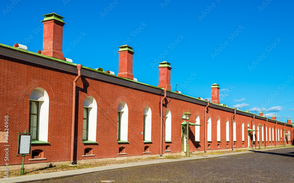 Walls of the Peter and Paul Fortress in St. Petersburg