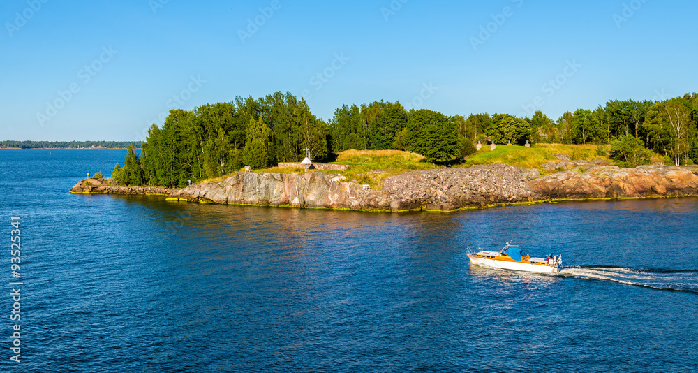 View of Vallisaari island near Helsinki