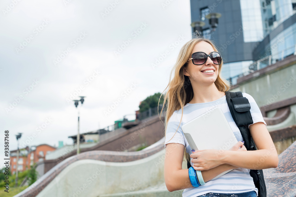 Student with tablet pc