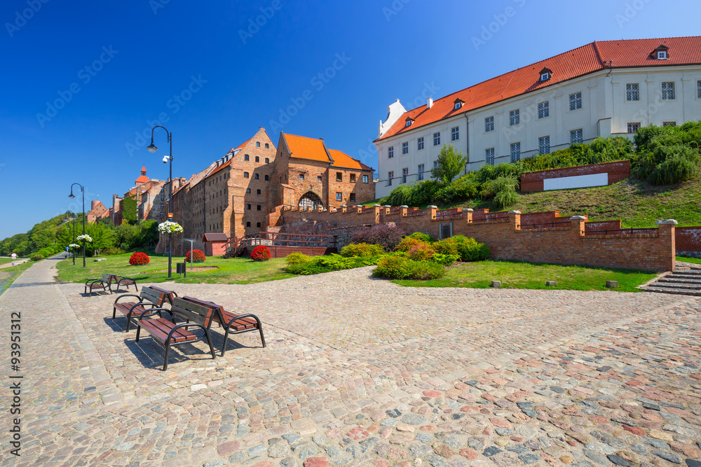 Granaries with water gate in Grudziadz, Poland