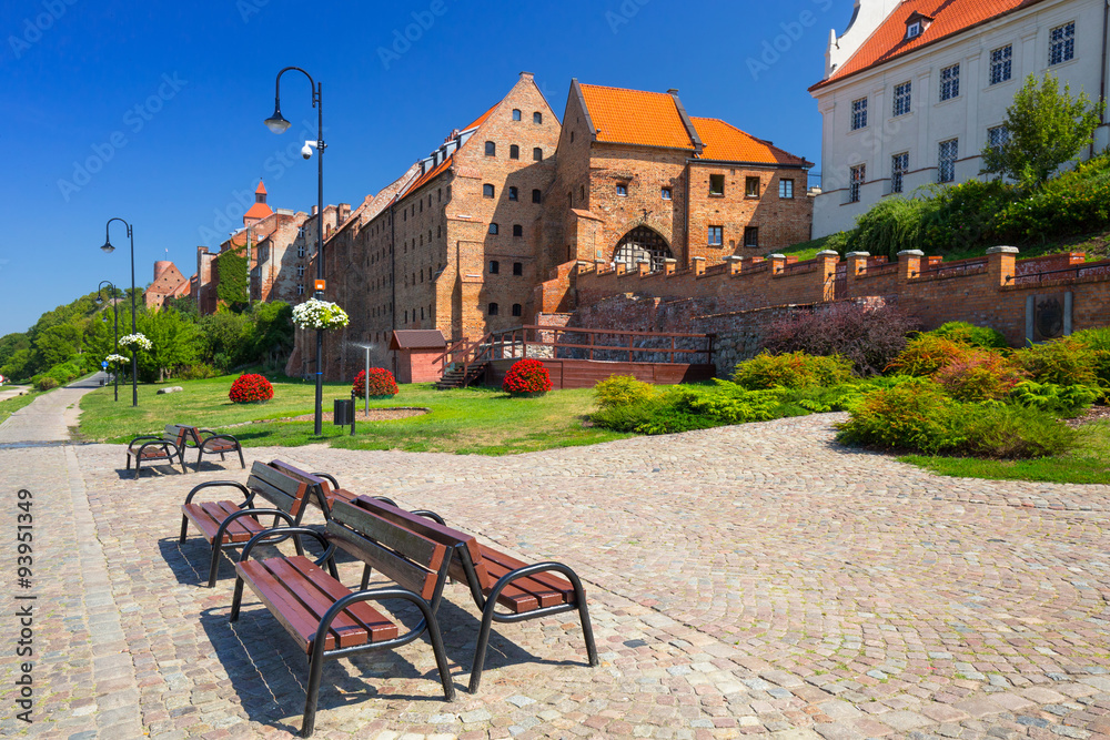 Granaries with water gate in Grudziadz, Poland