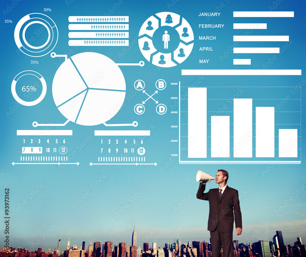 Bar Graph Chart Data Information Inforgraphic Report Concept