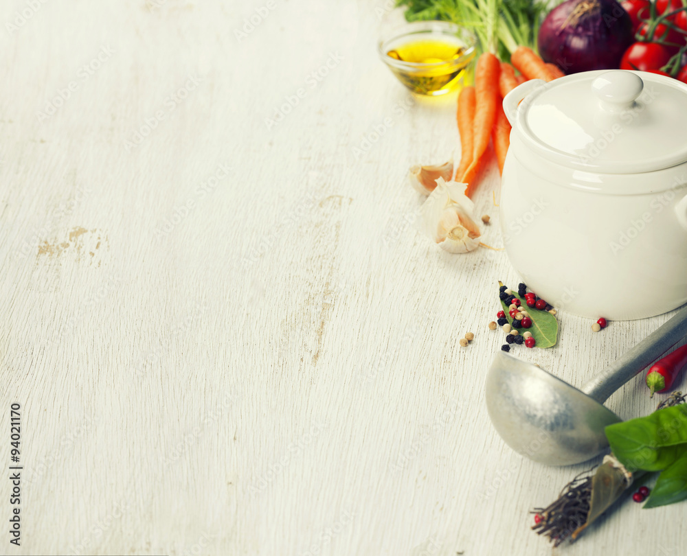 Cooking vegetable (vegetarian) soup