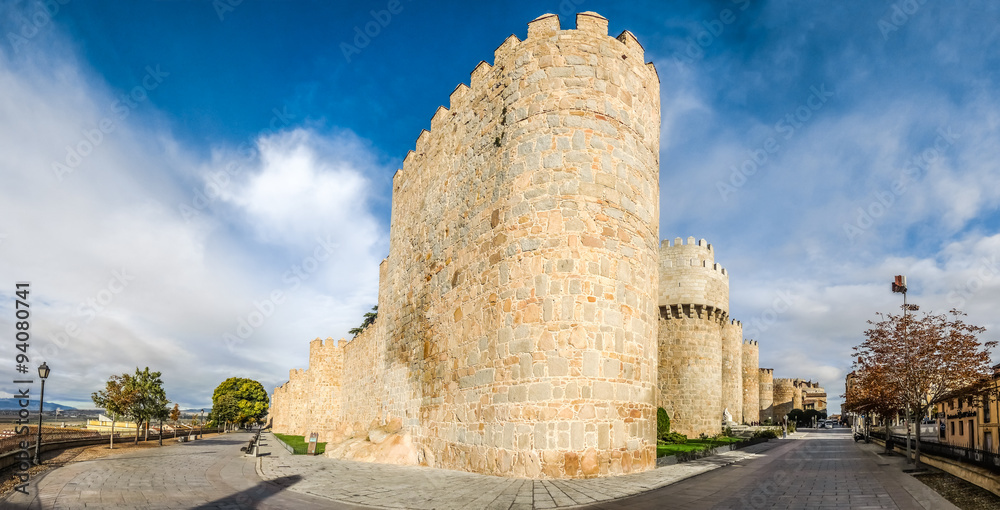 Historic walls of Avila, Castilla y Leon, Spain