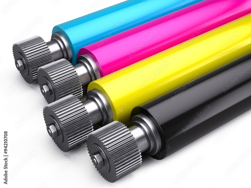 Print Machine - Printer CMYK Rollers