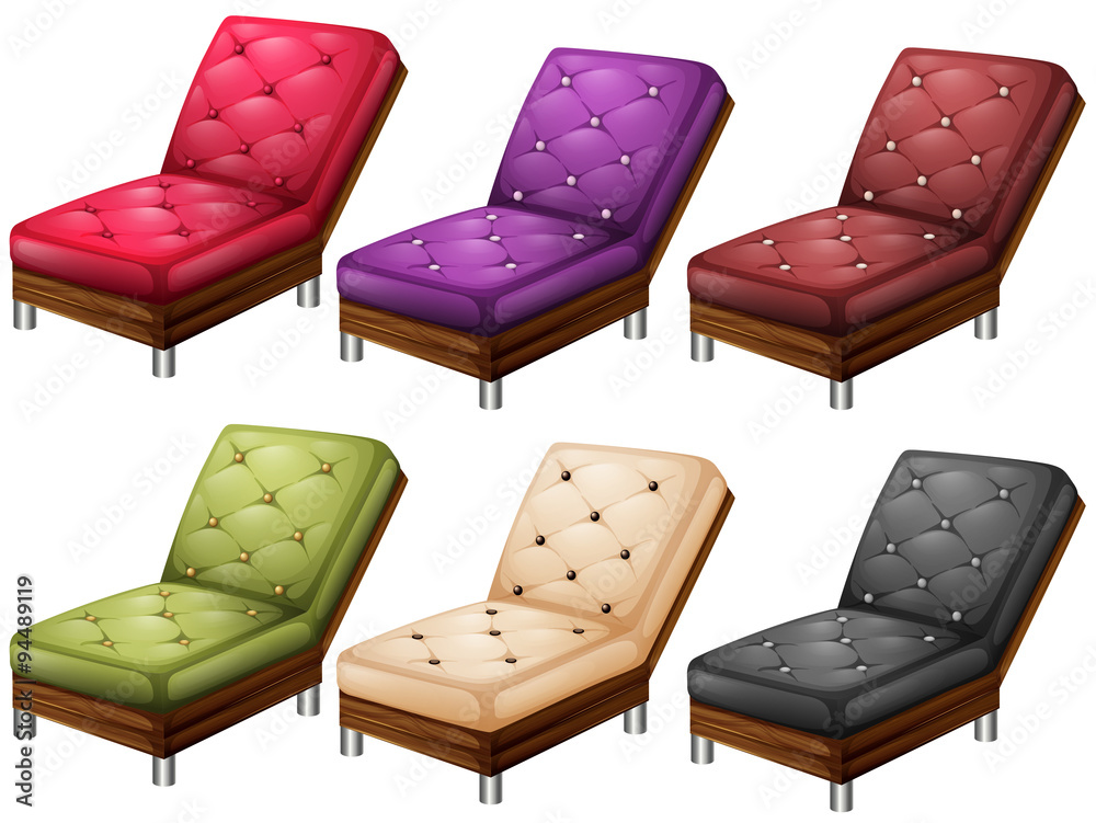 Chairs in different colors