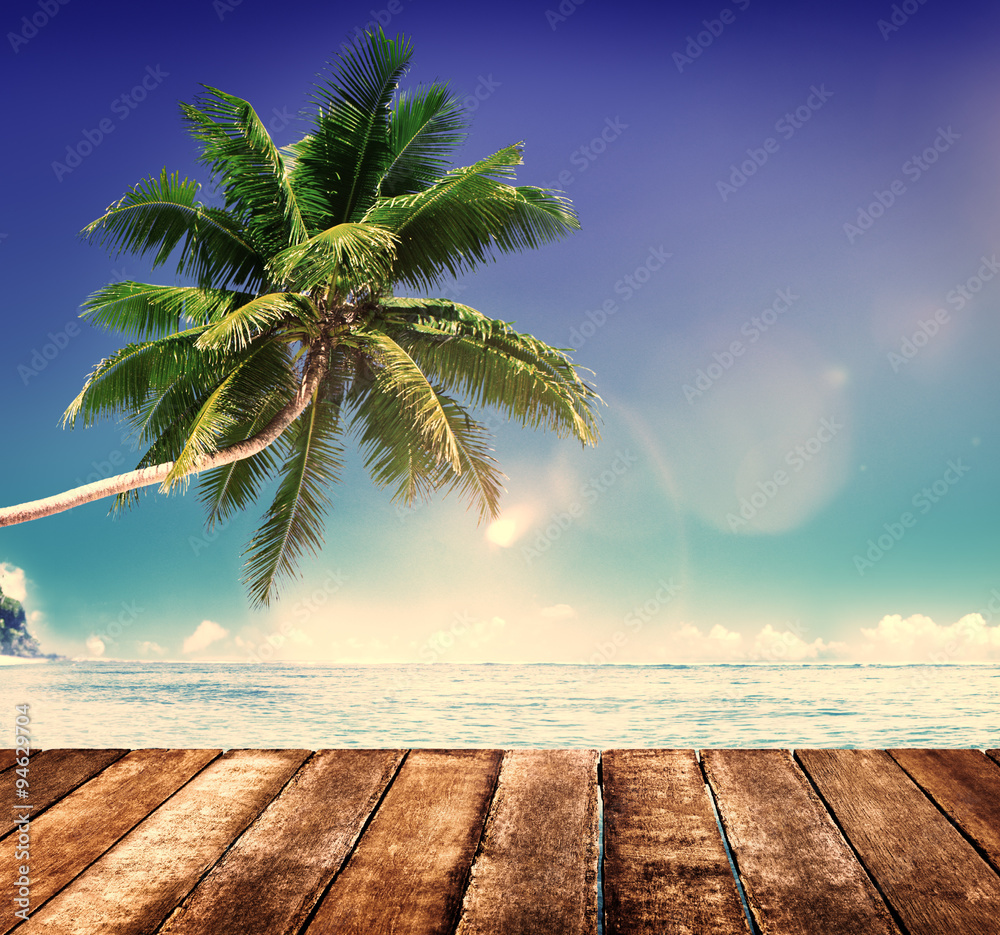 Tropical Paradise Beach Summer Vacation Holiday Concept