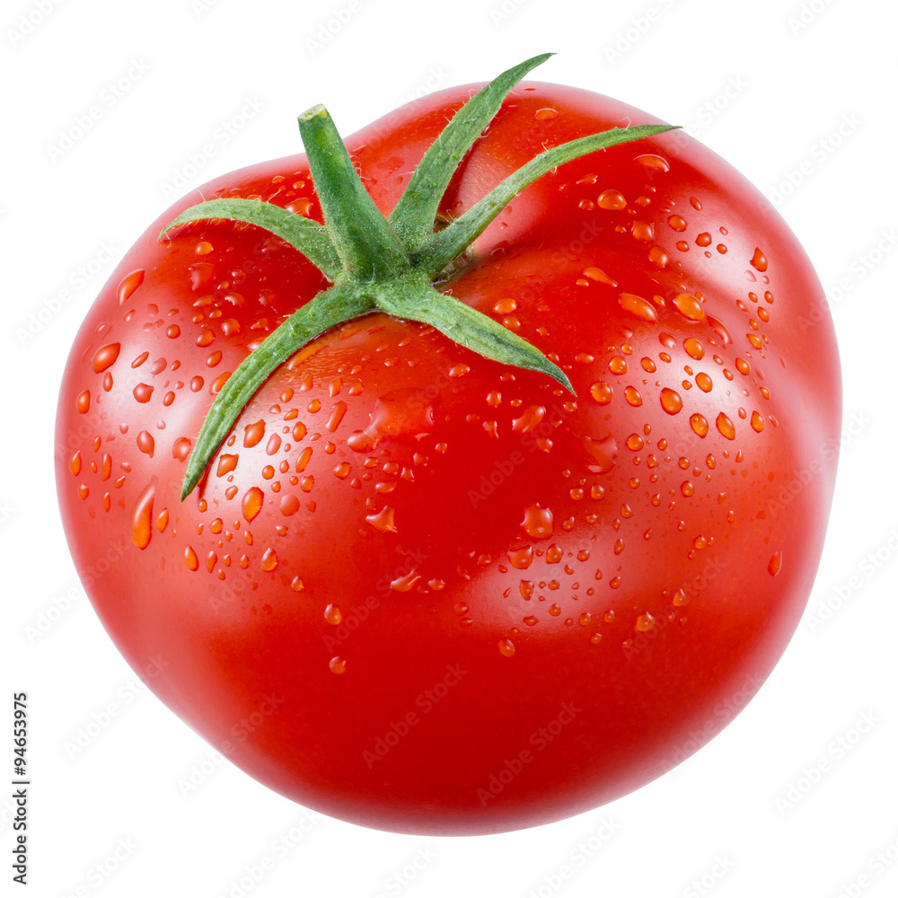 Tomato isolated on white. With clipping path.