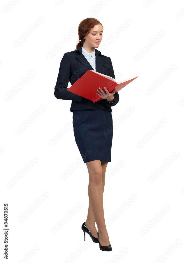 Businesswoman with book