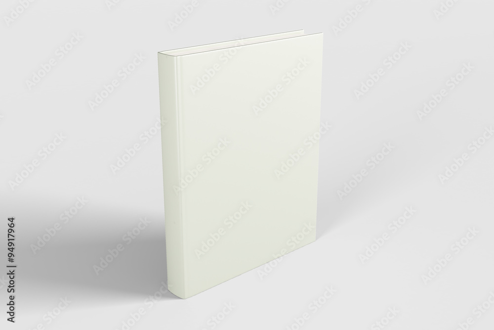 Blank white book cover, mock up