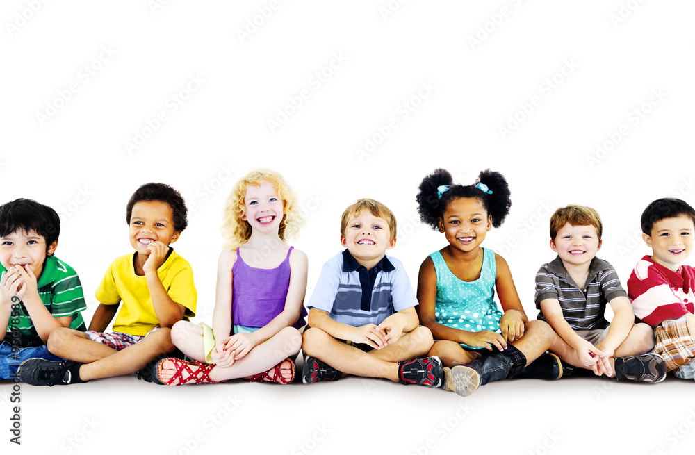 Children Kids Happines Multiethnic Group Cheerful Concept