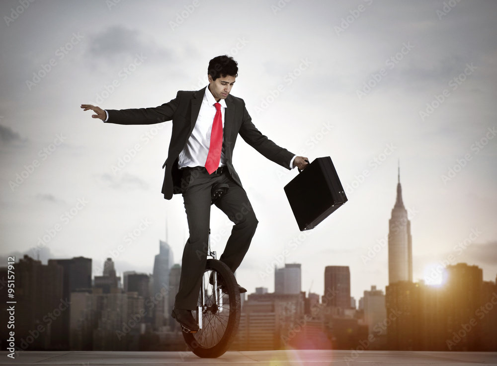 Businessman Taking A Risk In New York City