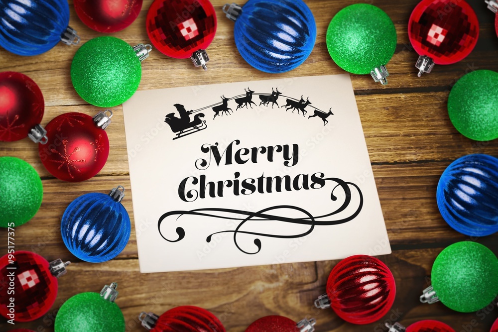 Composite image of christmas greeting 