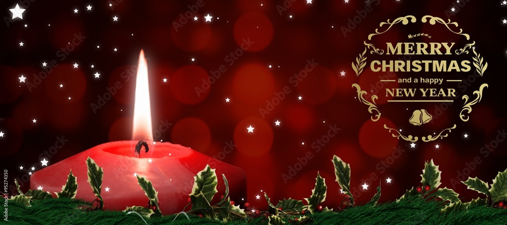 Composite image of christmas greeting 