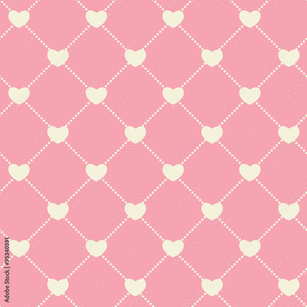 Romantic Seamless Pattern Background Vector Illustration