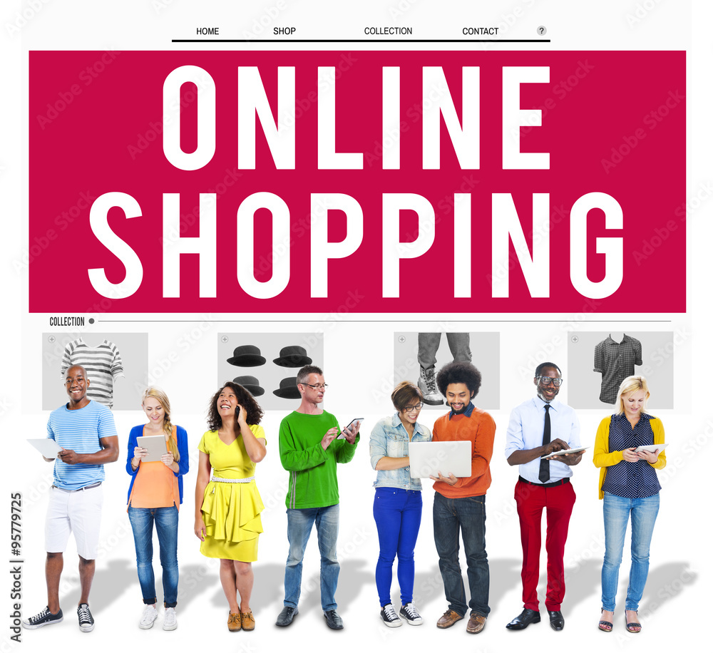 Online Shopping Purchasing Commercial Electronic Concept