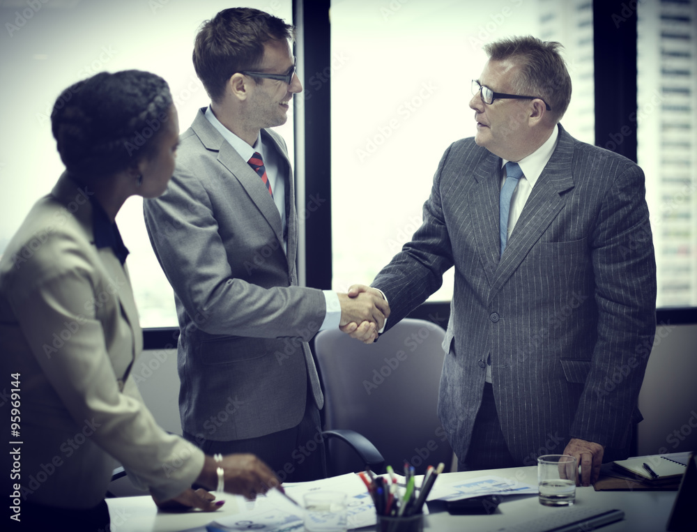 Business People Handshake Greeting Deal Concept