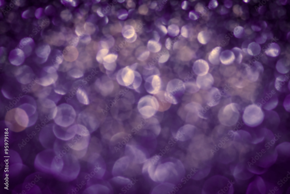  Abstract  blur purple  bokeh lighting from glitter texture