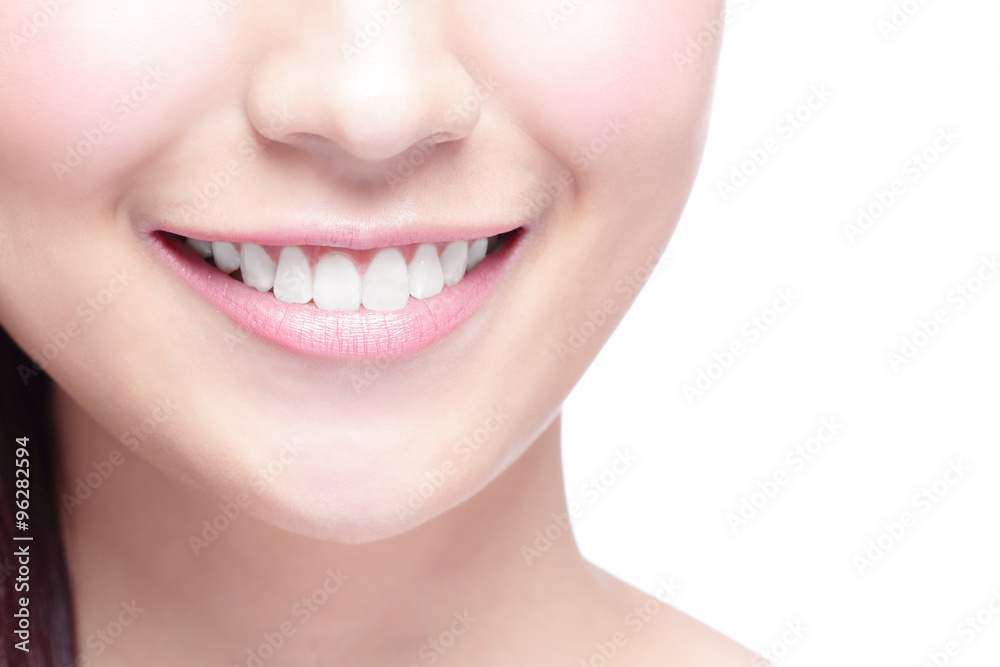 young woman health teeth