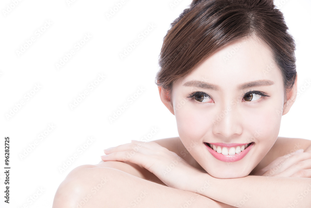 Charming woman Smile face