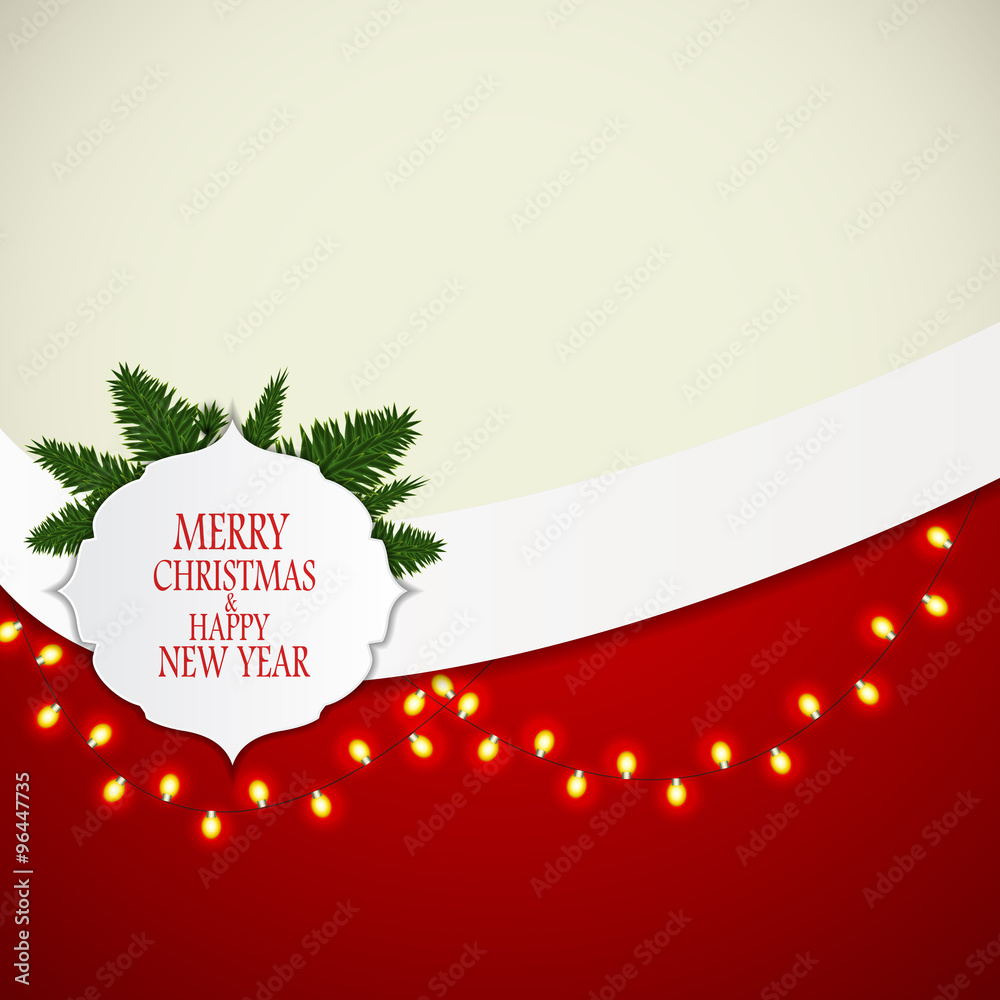 Abstract Beauty Christmas and New Year Background. Vector Illust