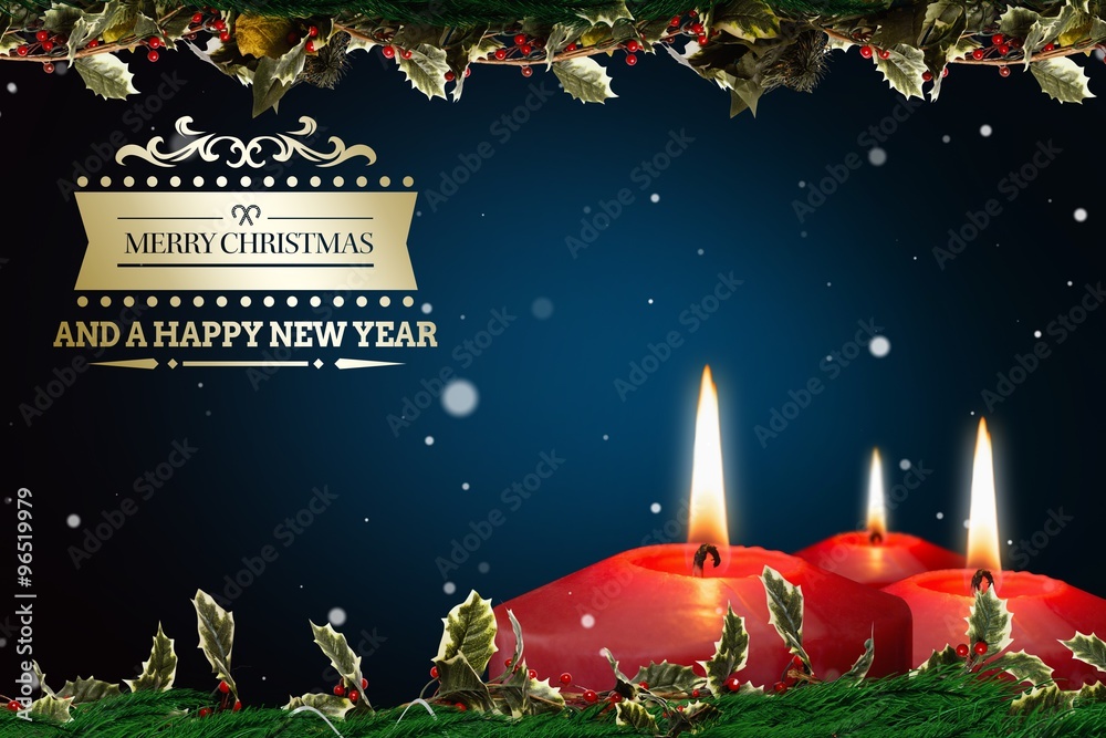 Composite image of christmas greeting 