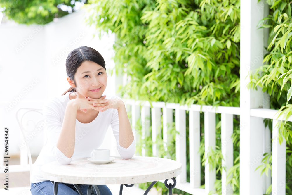 young asian woman in the cafe