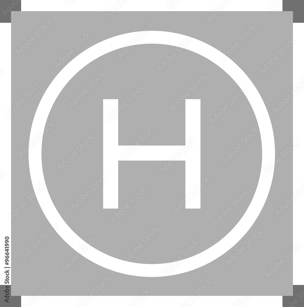 Helipad in gray color