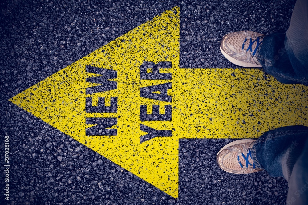 Composite image of casually dressed mans feet