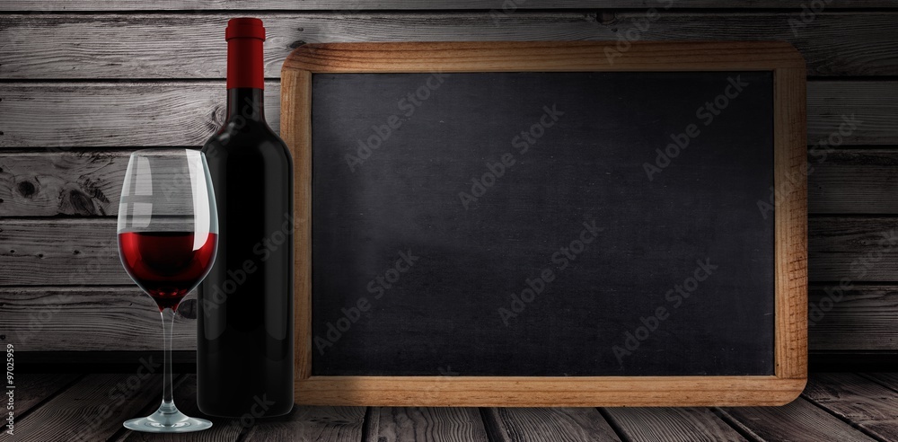 Composite image of red wine