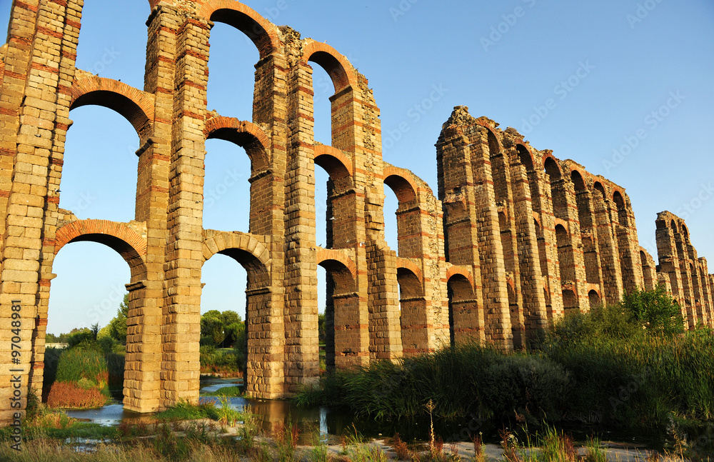 Acueducto romano de los Milagros, Mérida, España