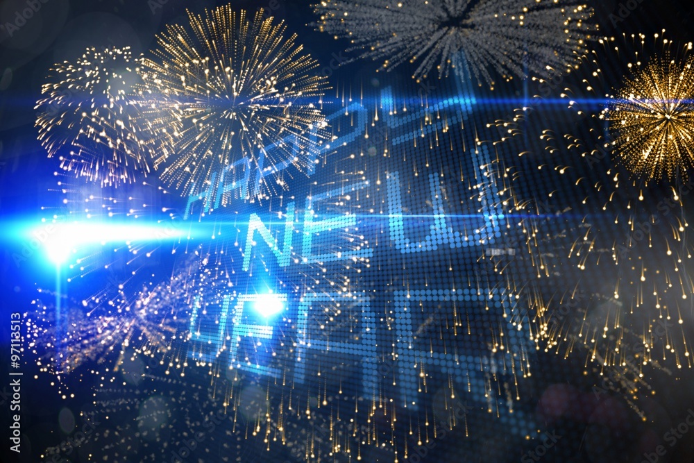 New year against firework