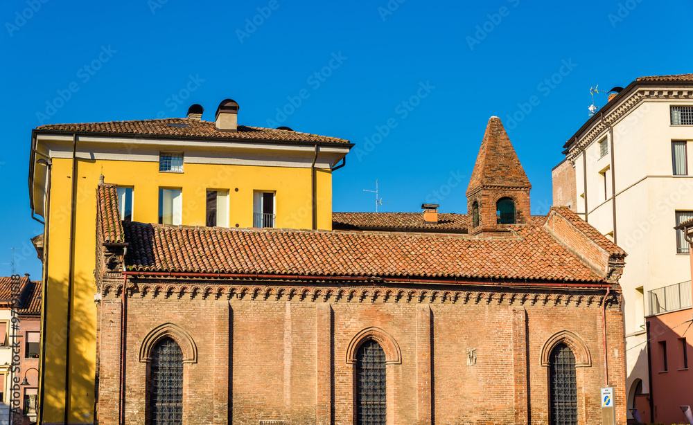 Buildings on Piazza della Repubblica in Ferrara - Italy