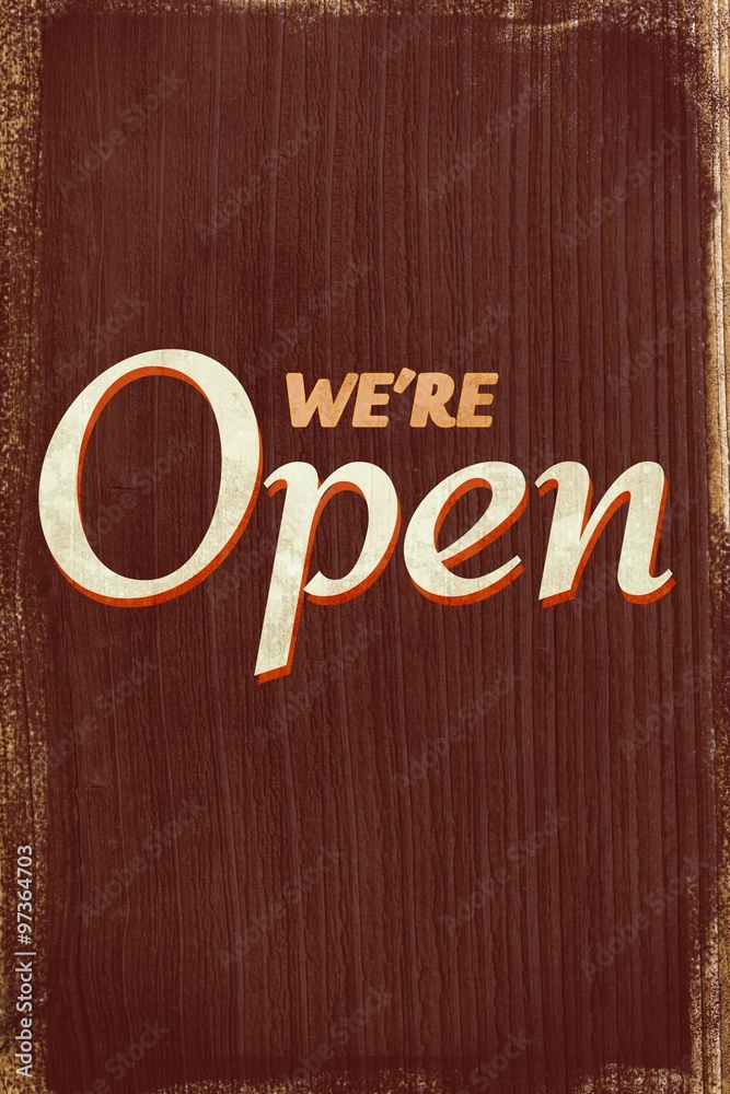 A Vintage coloured open sign