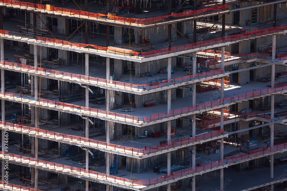 Construction of building in Los Angeles city 