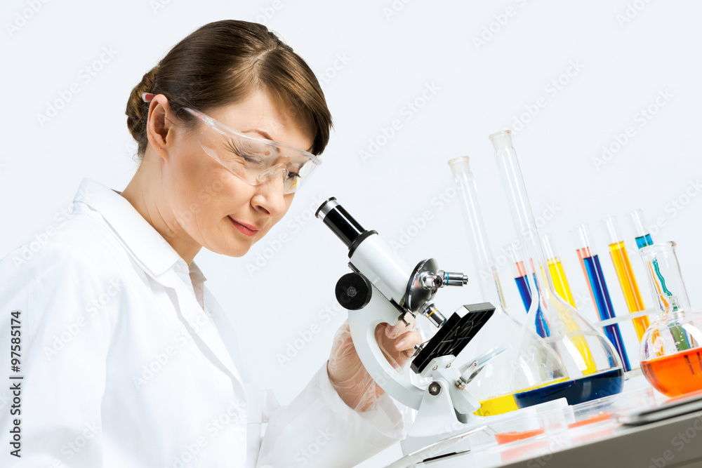 Woman working in lab