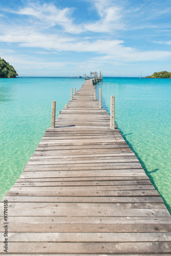 Wooden pier in Phuket, Thailand