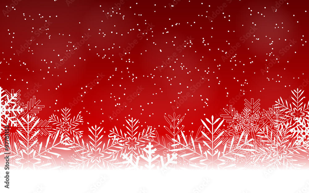 Abstract Beauty Christmas and New Year Background with Snow, Snowflakes. Vector Illustration