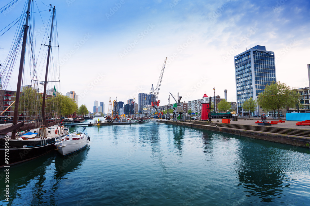 Leuvehaven embarkment in Rotterdam