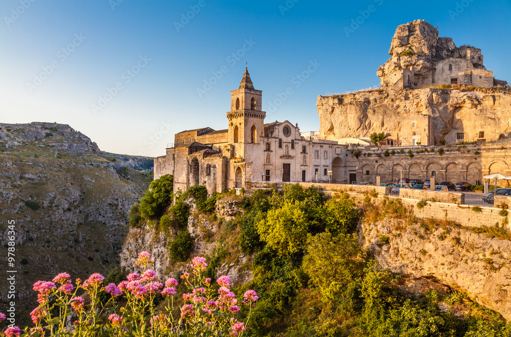 Ancient town of Matera at sunrise, Basilicata, Italy