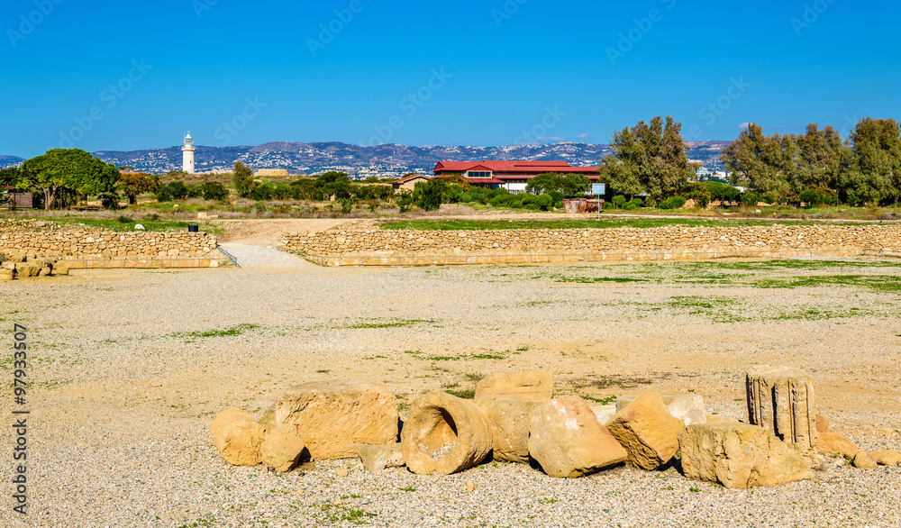 View of Paphos Archaeological Park in Cyprus