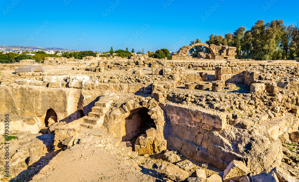 Saranta Kolones, a ruined medieval fortress in Paphos - Cyprus