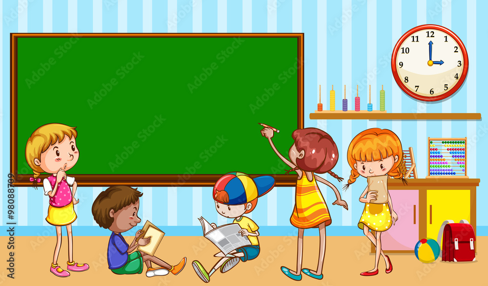 Children learning in the classroom