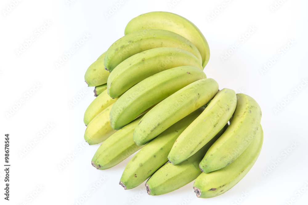 Bunch of bananas isolated on white background