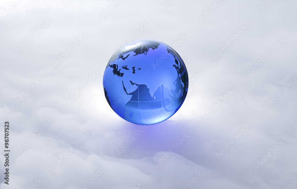 Globe of the World.Eurasia