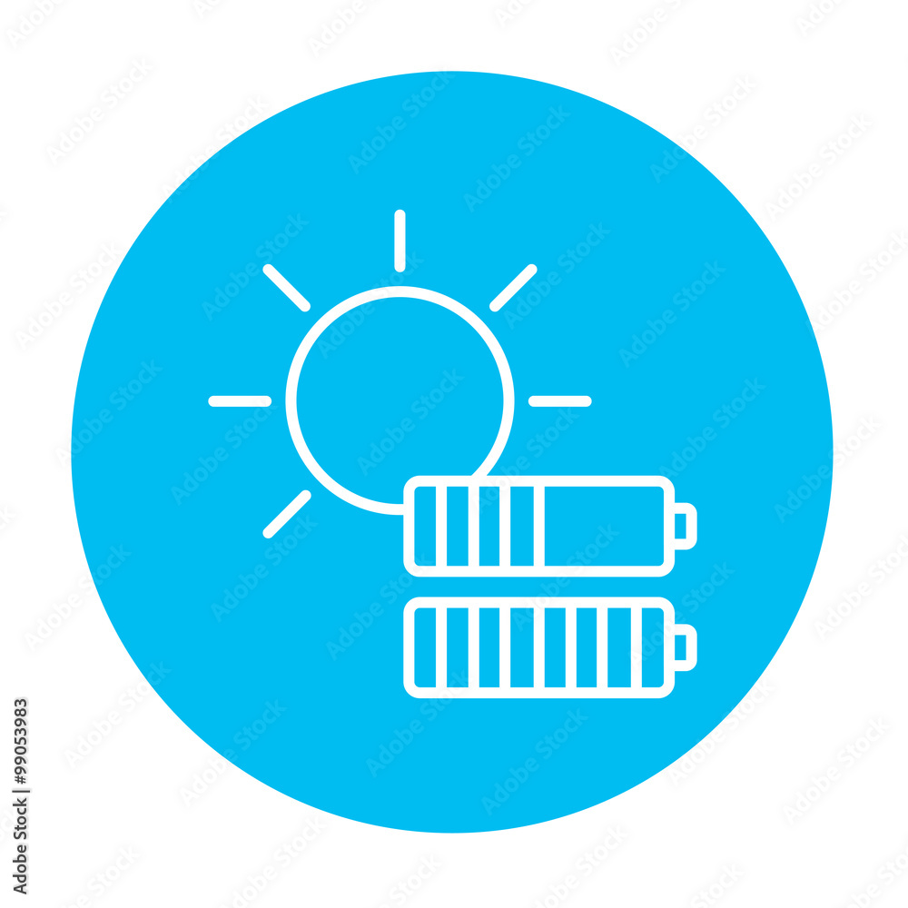 太阳能线图标。